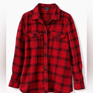 Eddie Bauer Scarlet Checkered Button-Up Shirt